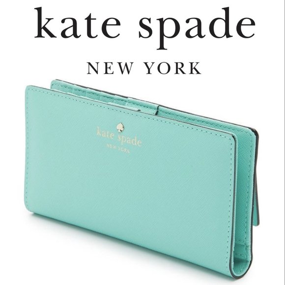 kate spade Handbags - Kate Spade ♠️ Turquoise Slim Wallet - Like New